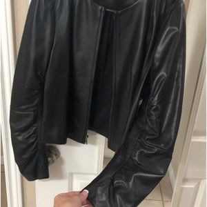 Antonio Melani BLACK Leather Jacket from The Luxury Collection